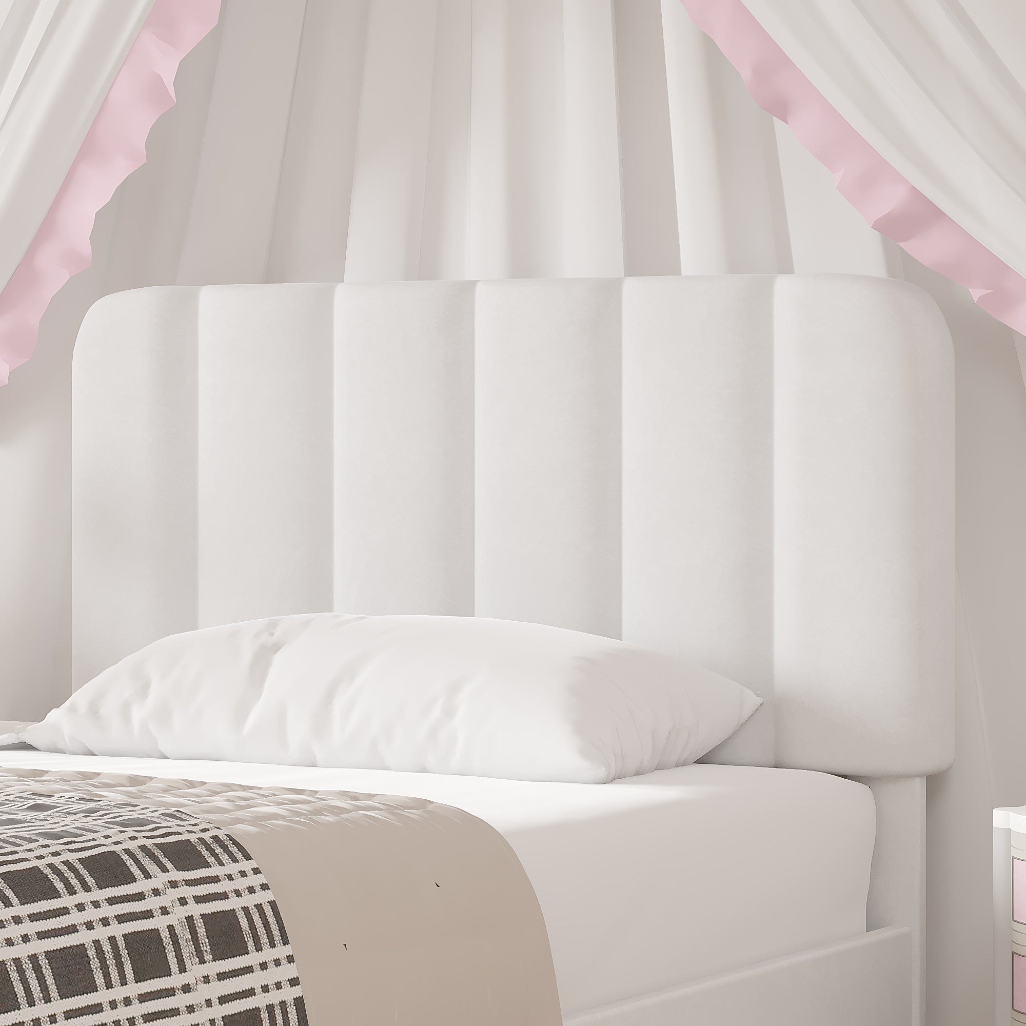 VECELO Upholstered Platform bedframe with Adjustable Headboard - VECELO