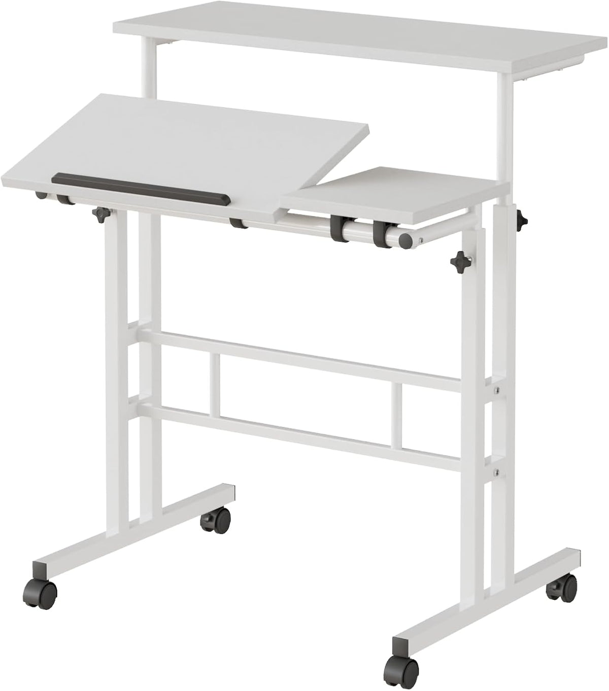 VECELO Mobile Small Standing Desk Adjustable Height