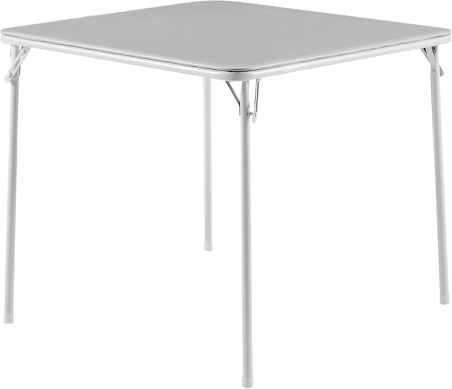 VECELO Portable Folding Card Table Square and Chair Sets with Collapsible Legs & Vinyl Upholstery (5 PCS) - VECELO