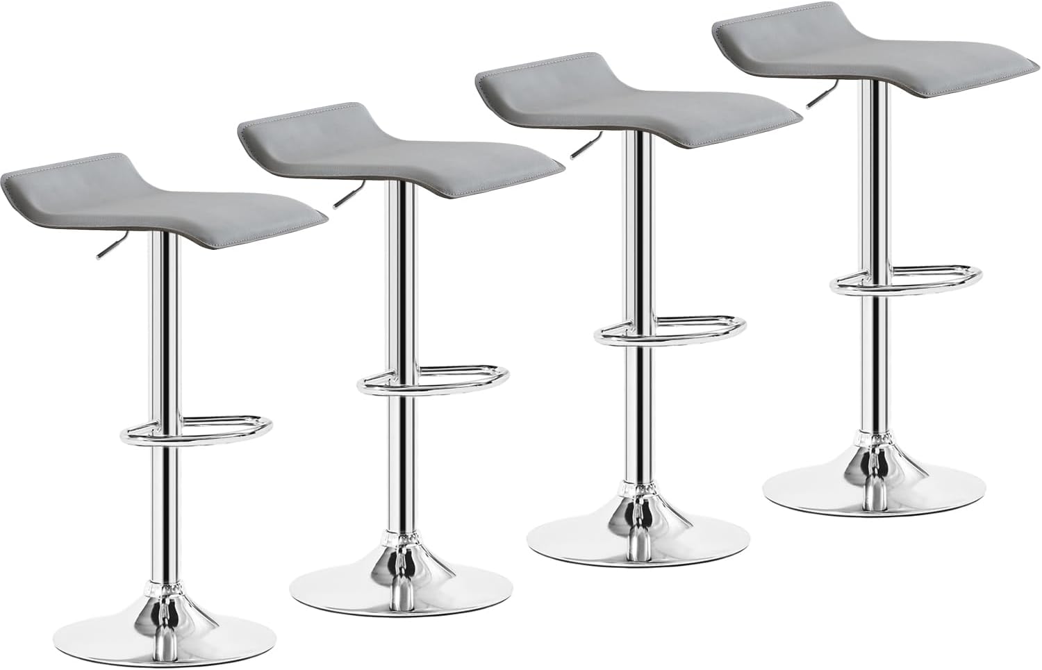 VECELO Counter Height Bar Stools Set of 2, Adjustable Barstools - VECELO