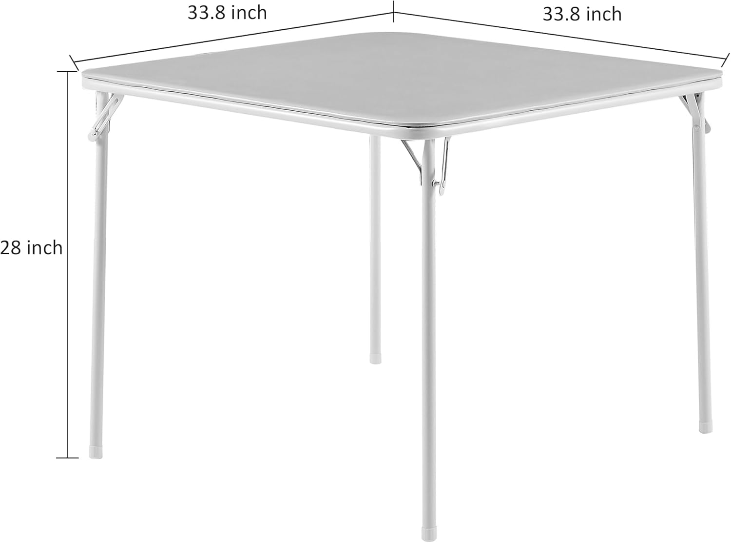VECELO Portable Folding Card Table Square and Chair Sets with Collapsible Legs & Vinyl Upholstery (5 PCS) - VECELO