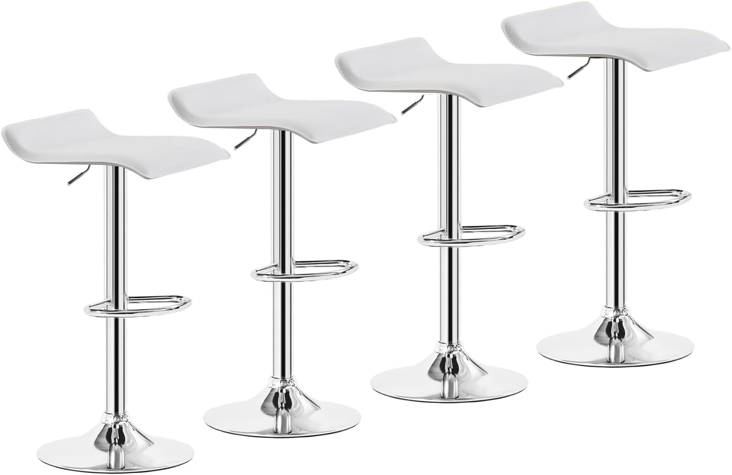 VECELO Counter Height Bar Stools Set of 2, Adjustable Barstools - VECELO