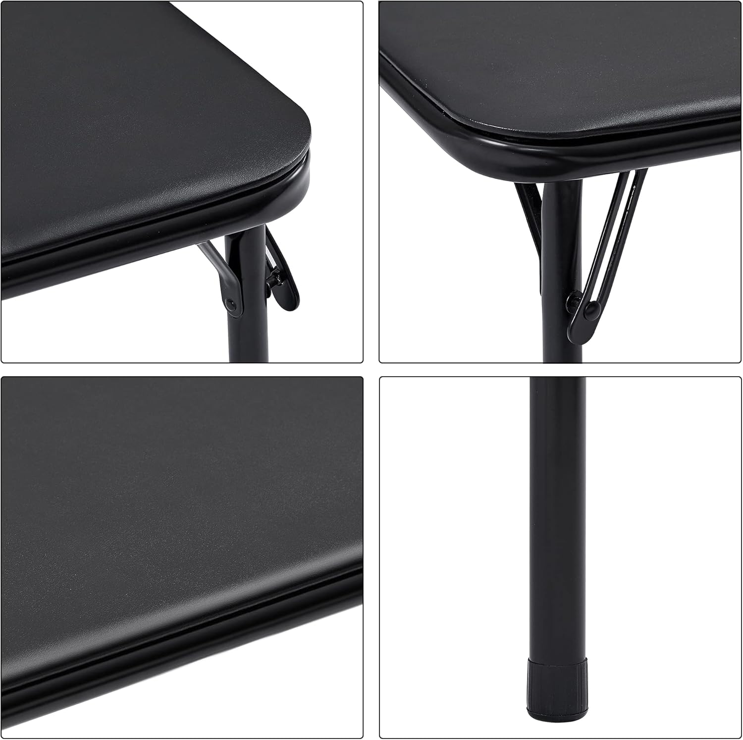 VECELO Kids Folding Activity Table and Chairs 5 Pcs Set/3 Pcs Sets, Portable - VECELO