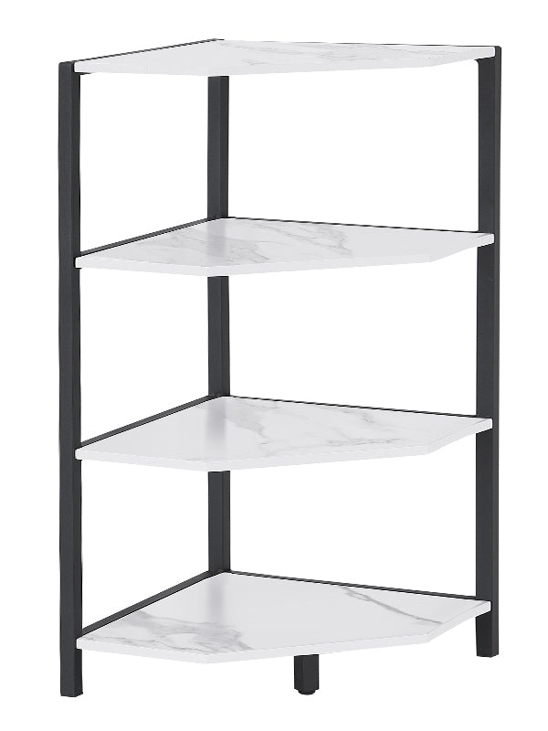 VECELO 31" Tall Corner Shelf/4-Tier Display Shelves with Metal Frame - VECELO