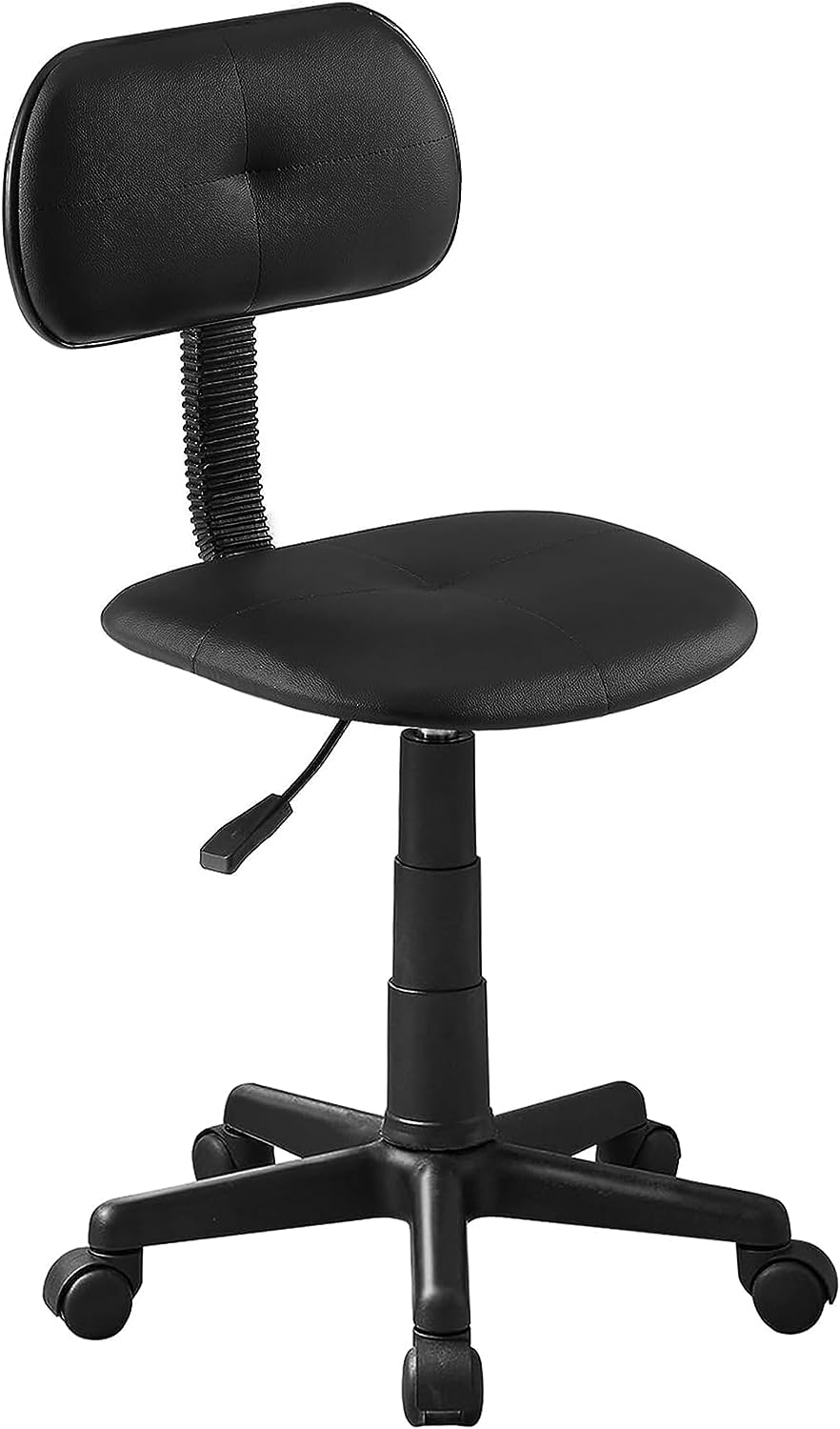 VECELO Armless Home Office Chair Low-Back Height Adjustable Stools - VECELO