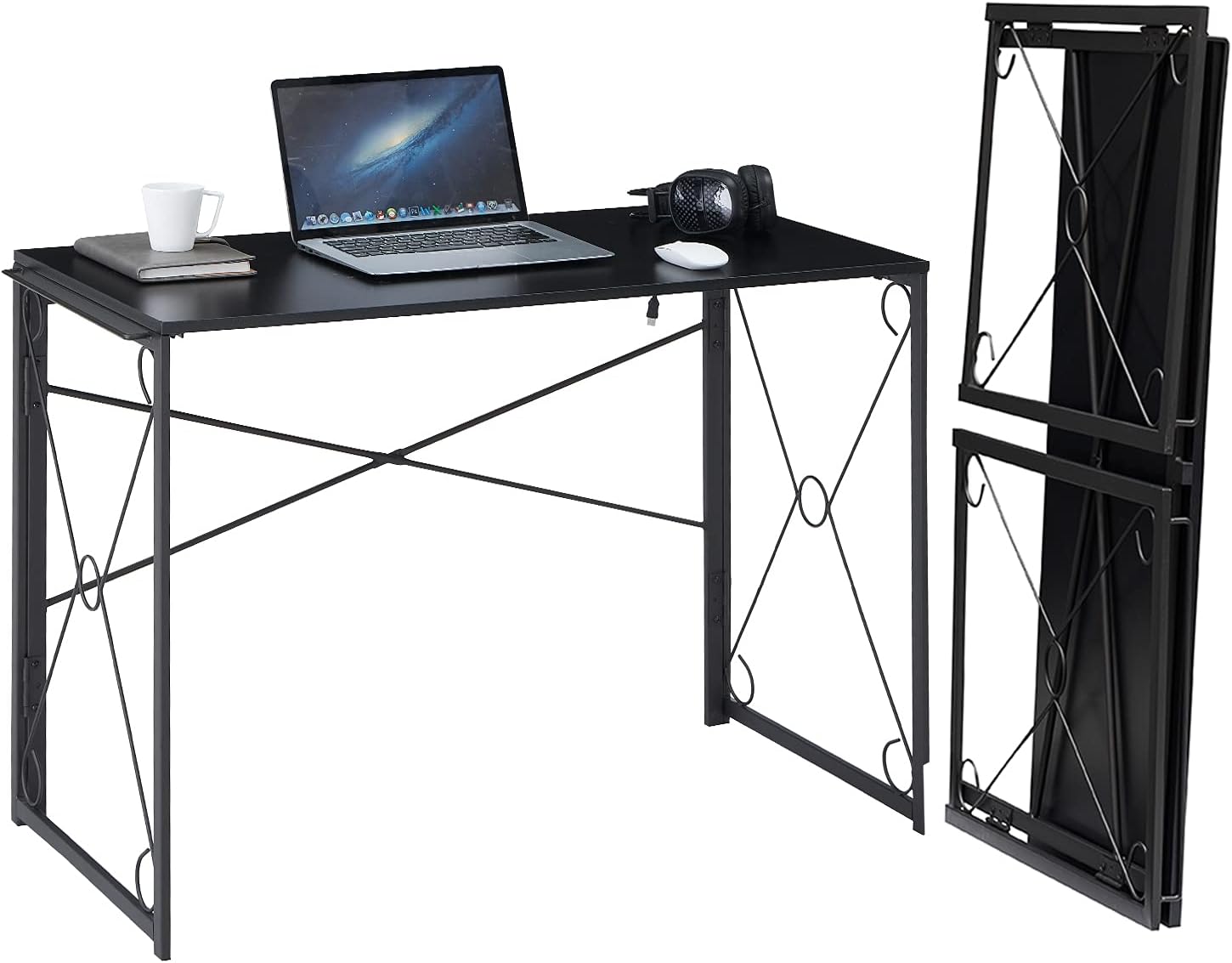 VECELO L Shaped Large Computer Corner Desk Industrial Home Office Workstation - VECELO