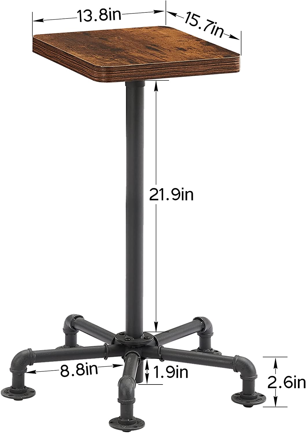 VECELO Counter Height Bar Stools Set of 2 - VECELO