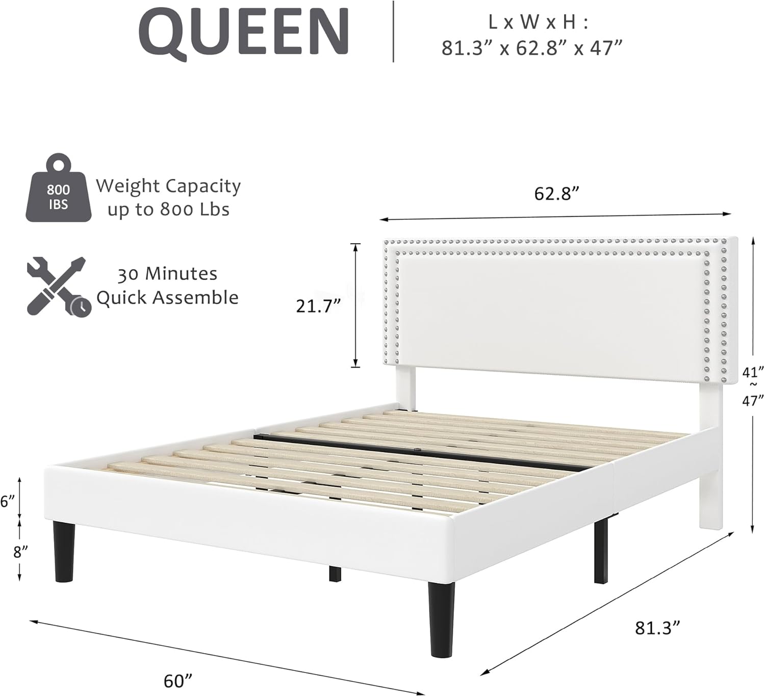 VECELO Modern Platform Bed Frame/Mattress Foundation - VECELO