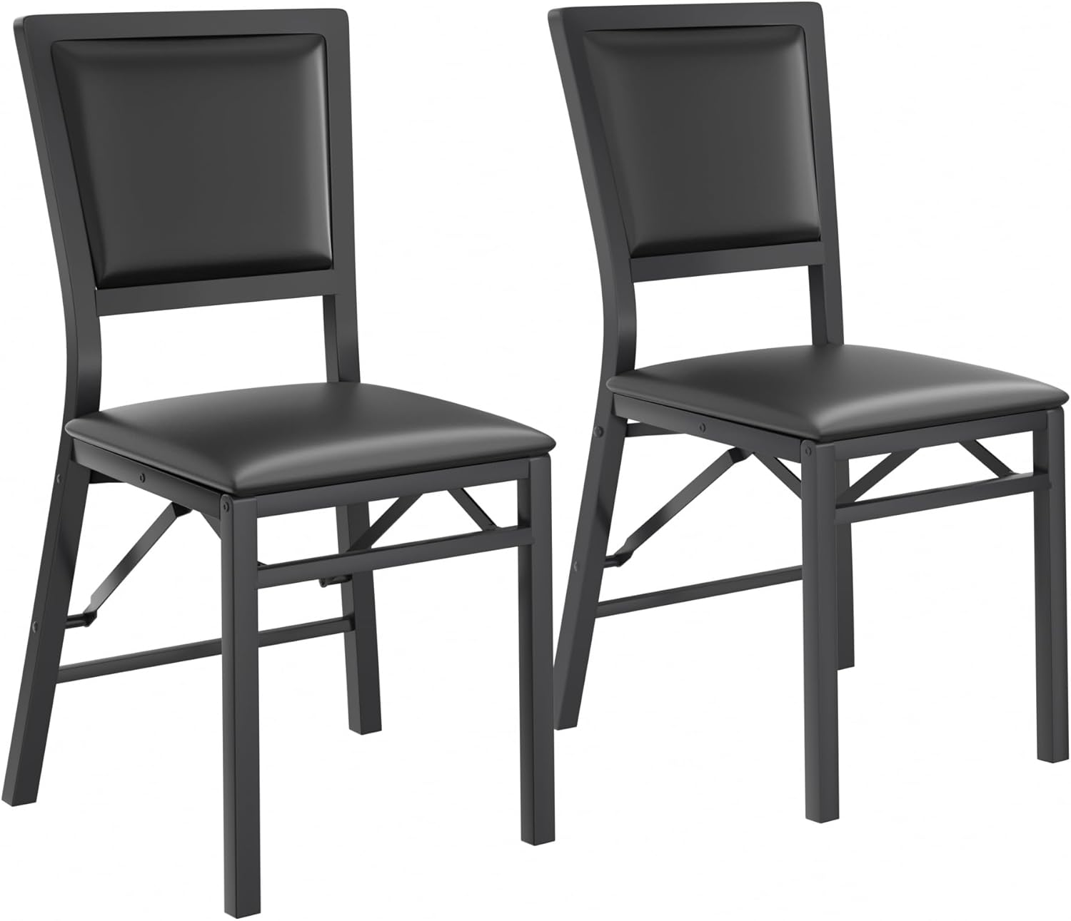 VECELO Folding Chairs Set of 2 with Cushion - VECELO