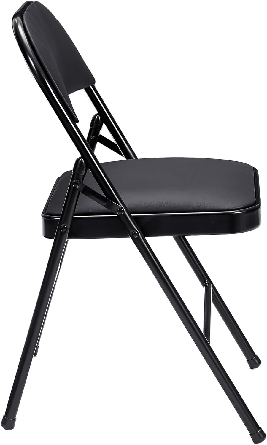 VECELO Portable Folding Card Table Square and Chair Sets with Collapsible Legs & Vinyl Upholstery (5 PCS) - VECELO