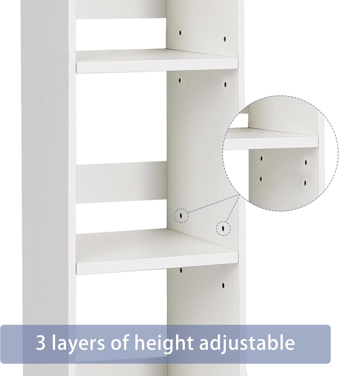 VECELO Tall Bathroom Cabinet with Adjustable Shelves - VECELO