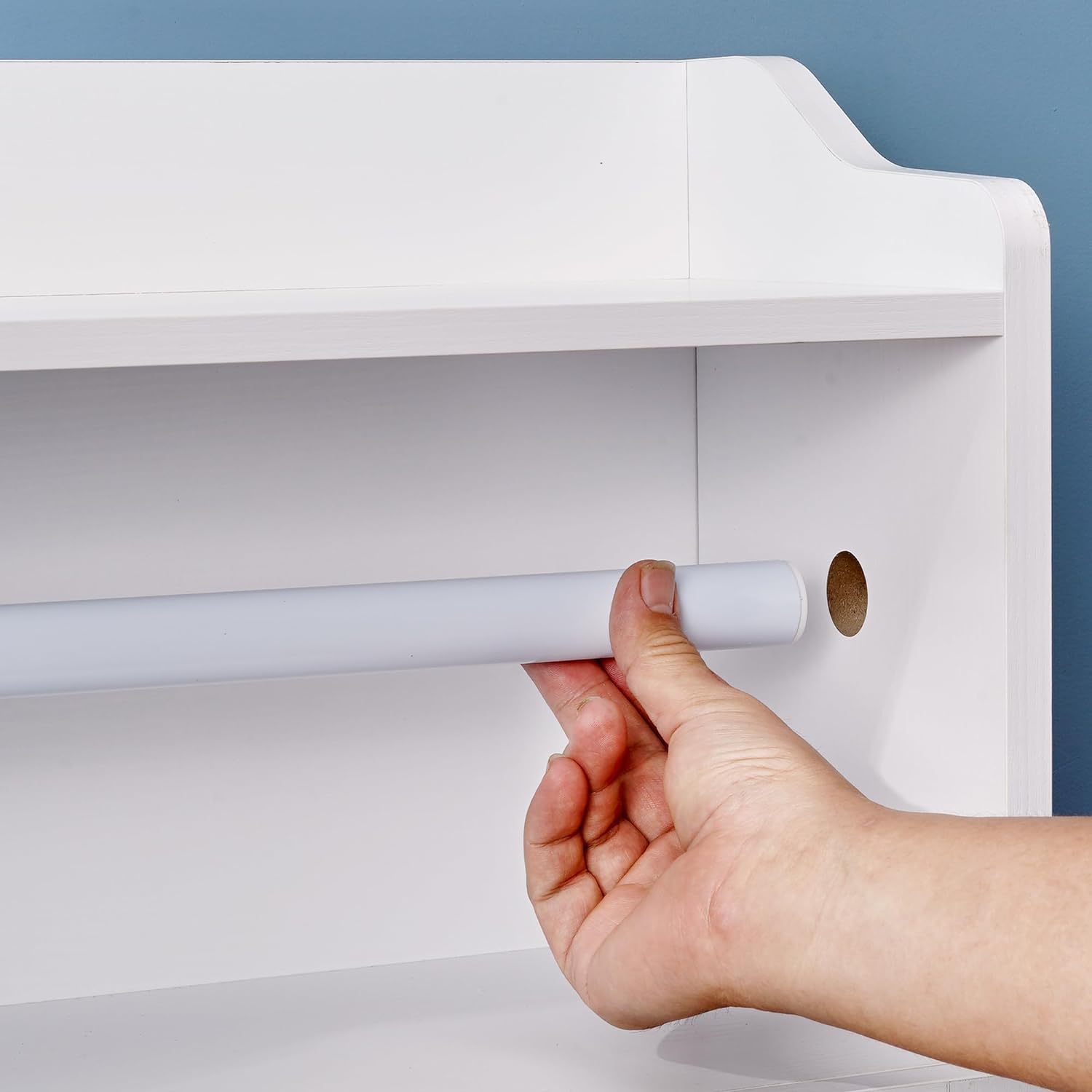 VECELO Mega Toilet Holder Cabinet Stand Bathroom Storage Organizer of Rolls & Paper Towel