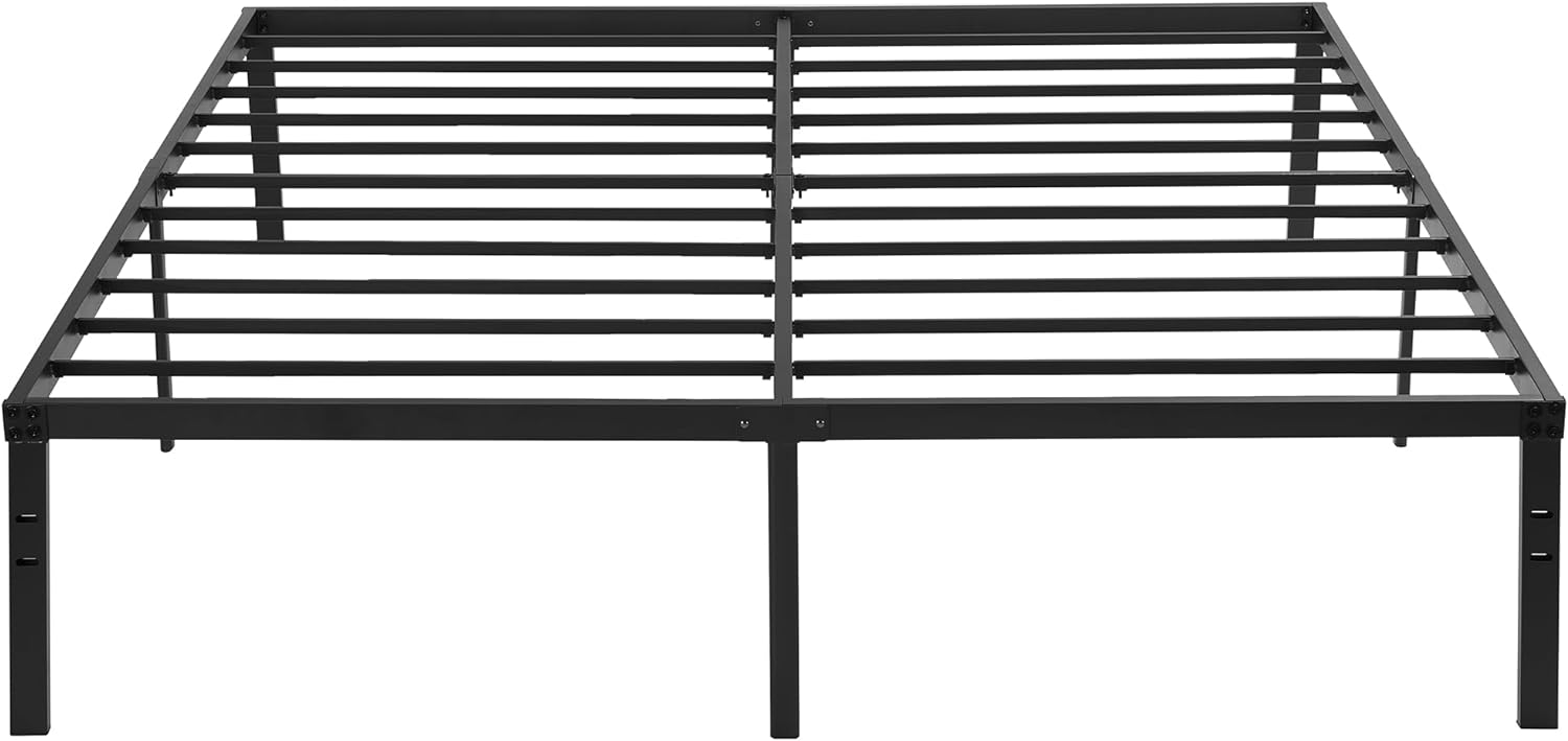 VECELO Metal Platform Bed Frame Heavy Duty Steel Slat, No Box Spring Needed - VECELO