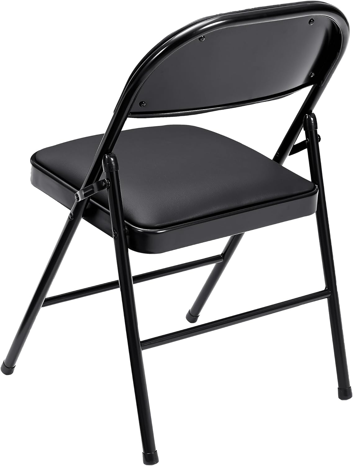 VECELO Portable Folding Card Table Square and Chair Sets with Collapsible Legs & Vinyl Upholstery (5 PCS) - VECELO