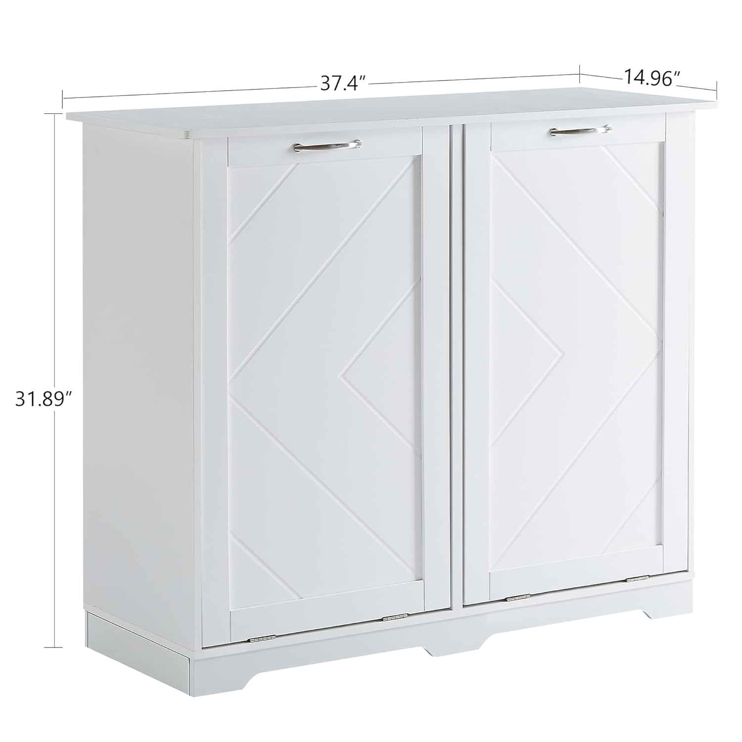 VECELO Tilt Out Kitchen Trash Bin Cabinet - VECELO