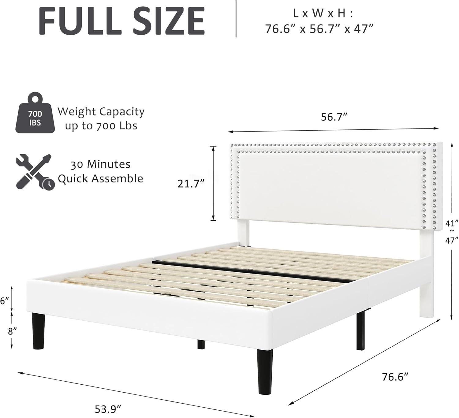 VECELO Modern Platform Bed Frame/Mattress Foundation - VECELO