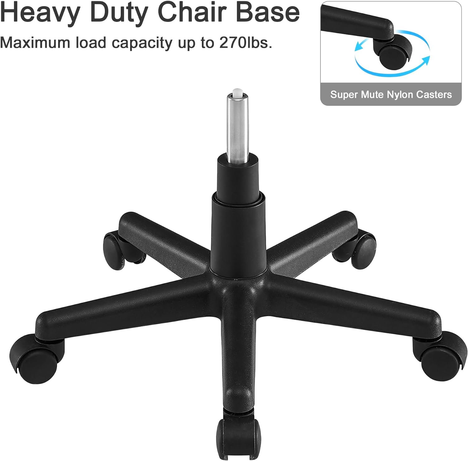 VECELO Modern Armless Home Office Desk Chair for Make Up/Bed Room/Small Space - VECELO