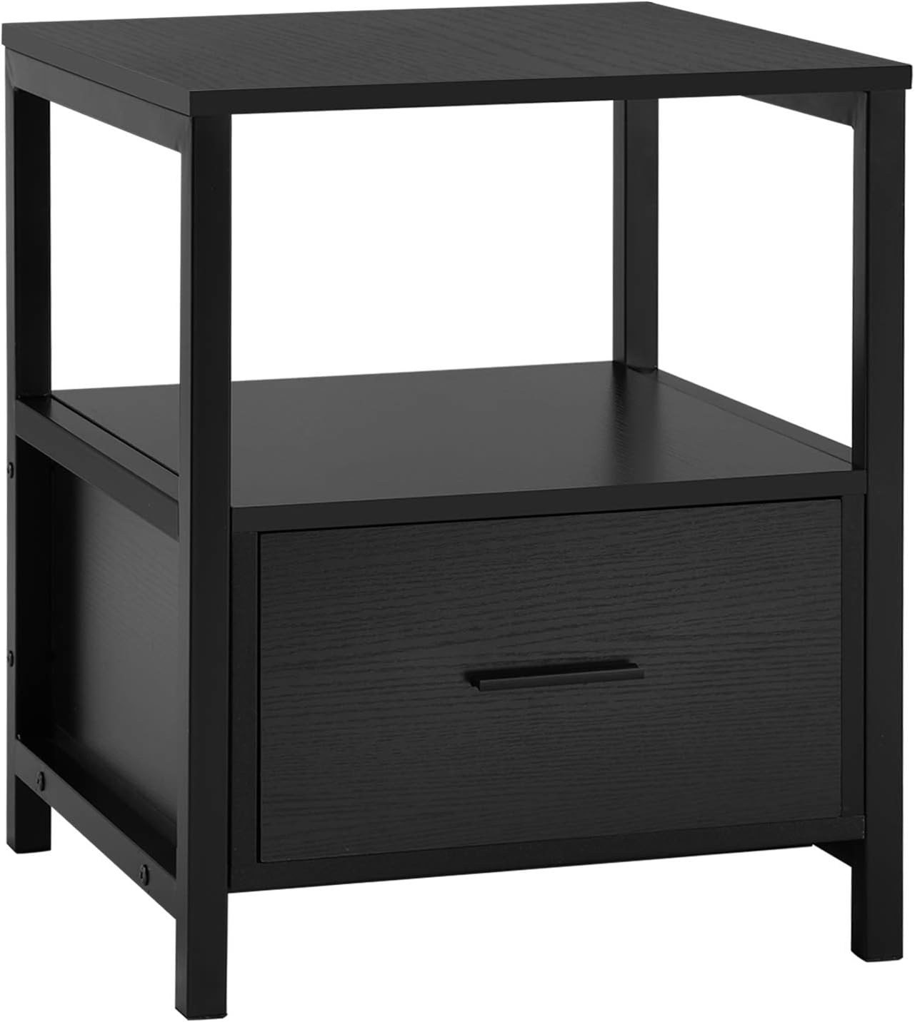VECELO Nightstand Modern Square End Side Table, 1 Pack/2 Packs - VECELO