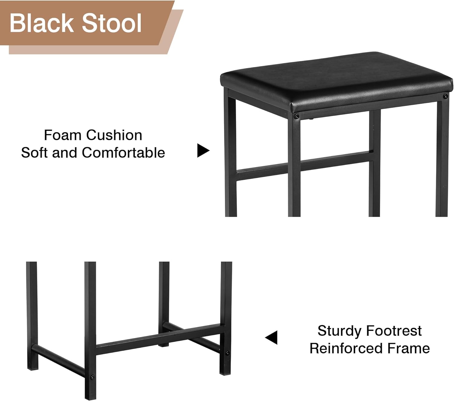 VECELO Drafting Table Adjustable Desk Tilted Tabletop with 2 Storage Drawers and Stool - VECELO