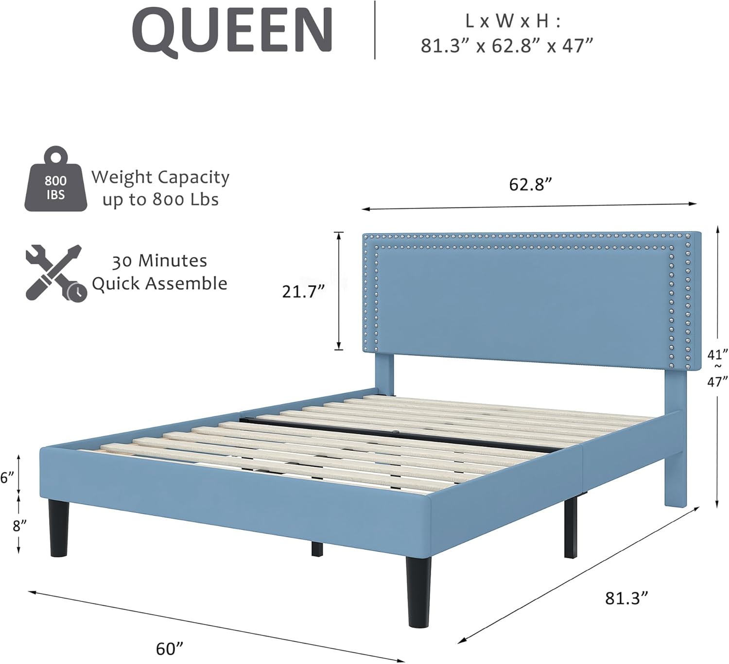 VECELO Modern Platform Bed Frame/Mattress Foundation - VECELO