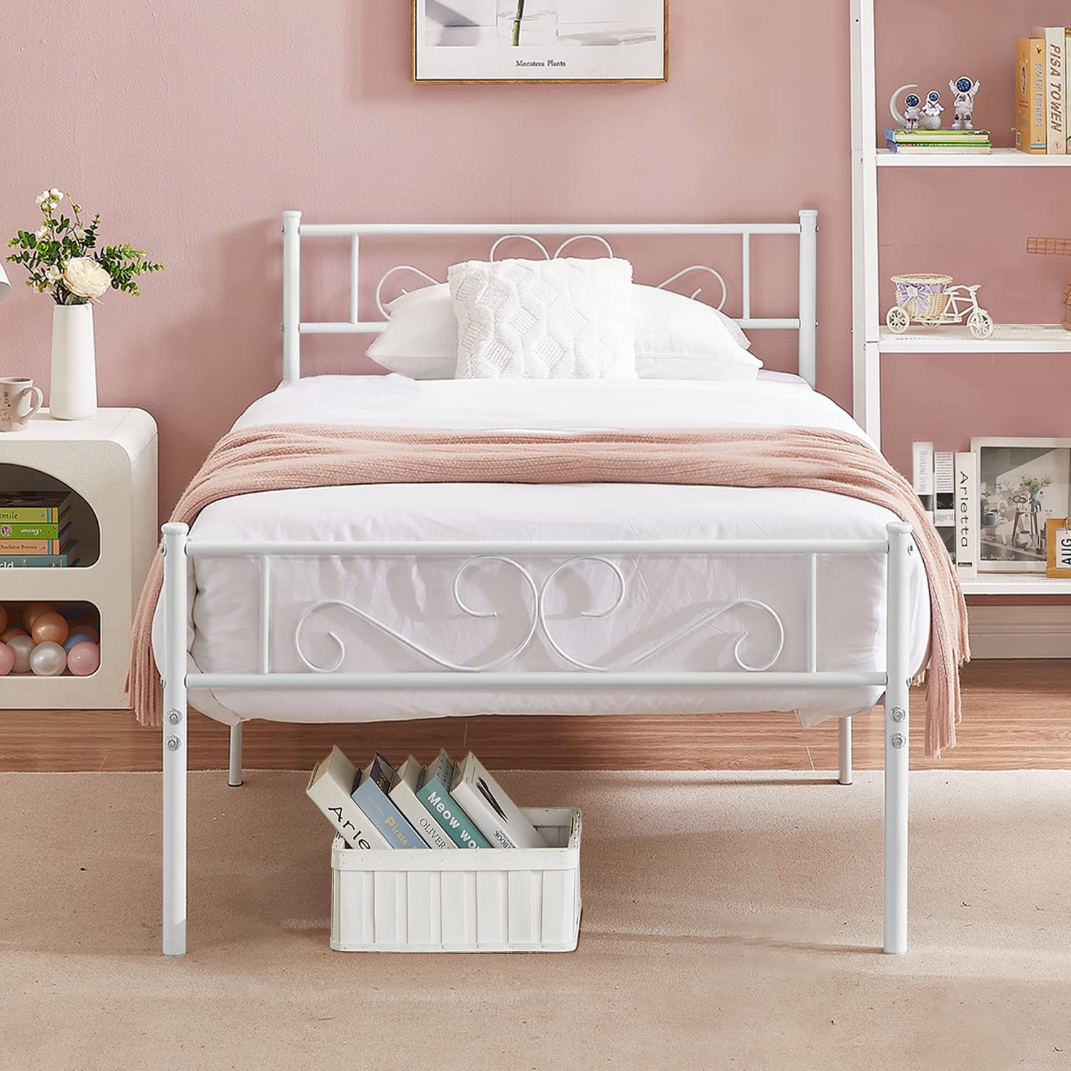 VECELO Metal Platform Bed Frame Mattress Foundation with Headboard & Footboard - VECELO