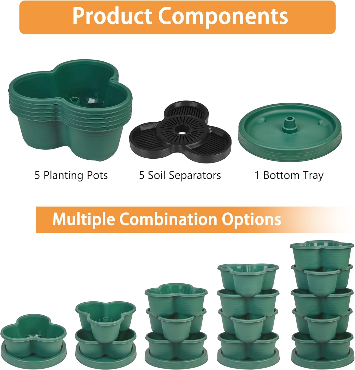 VECELO 5 Tier Vertical Garden Planter