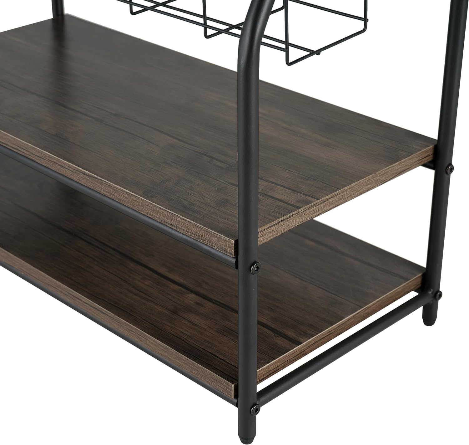 VECELO Newspaper Magazine Holders,2-Tier Metal Racks Brochure Display Stand - VECELO