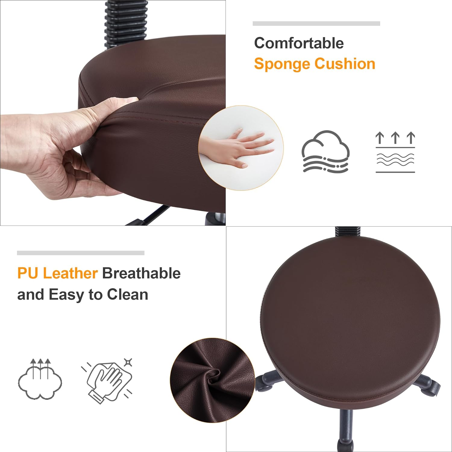 VECELO Home Office Desk Chair with Backrest - VECELO