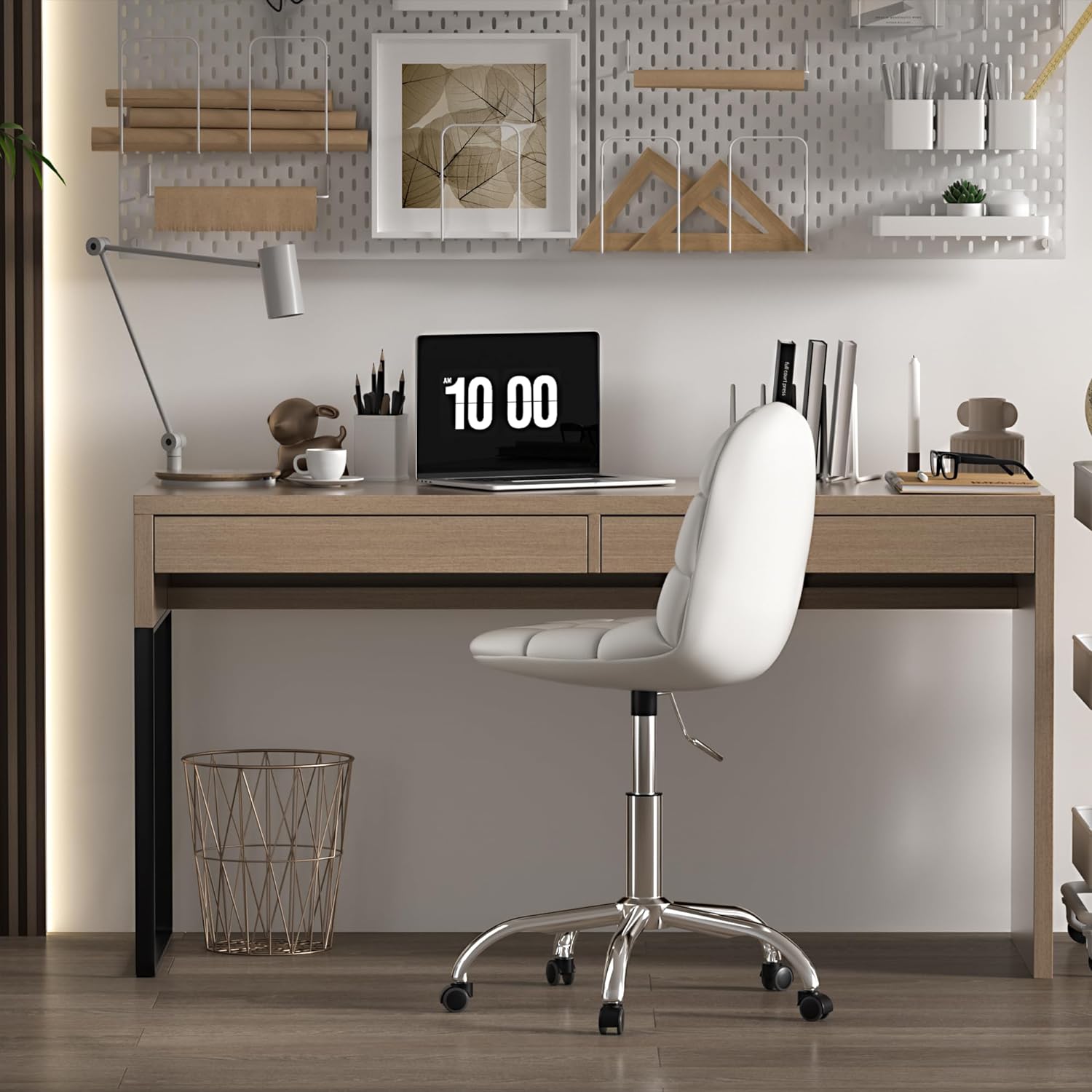 VECELO Modern Armless Home Office Desk Chair - VECELO