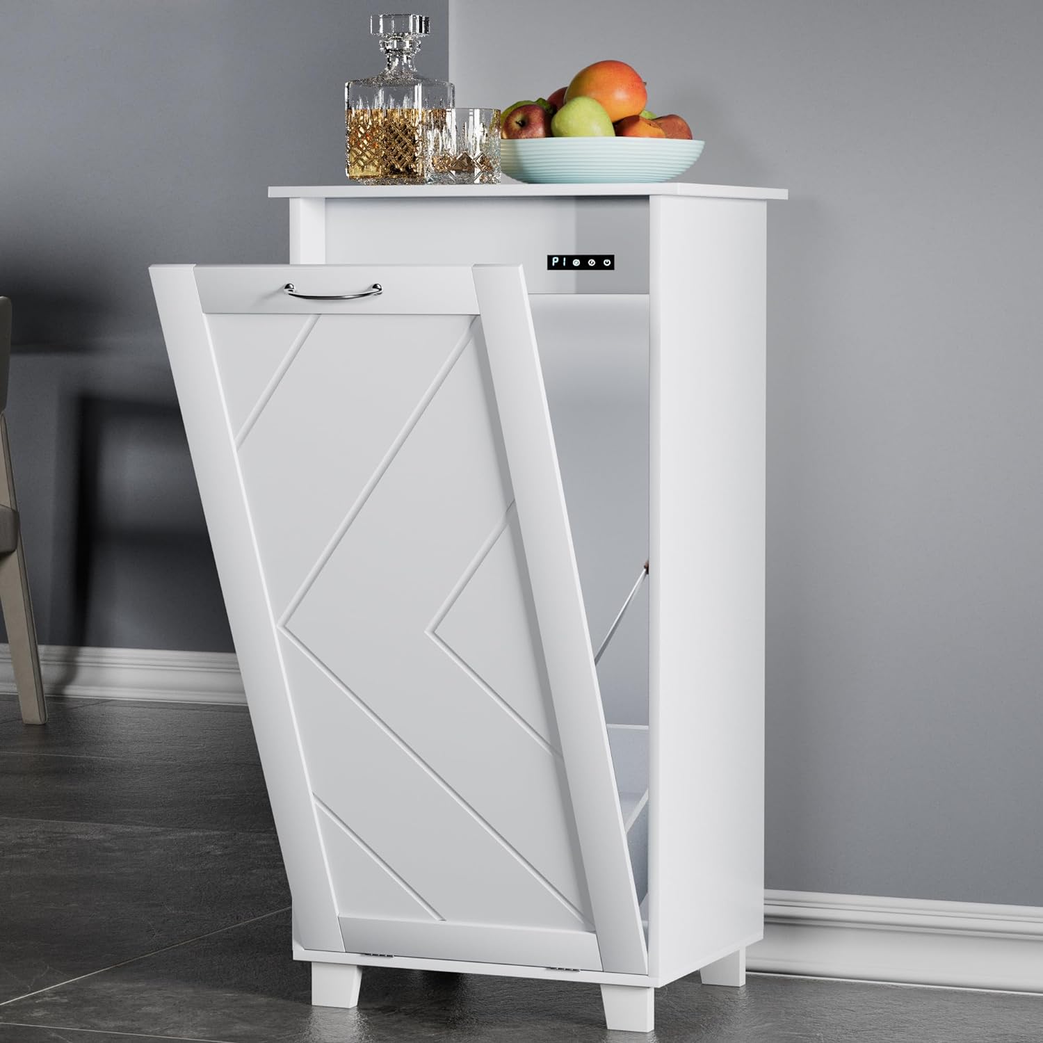 VECELO Tilt Out Kitchen Trash Bin Cabinet - VECELO