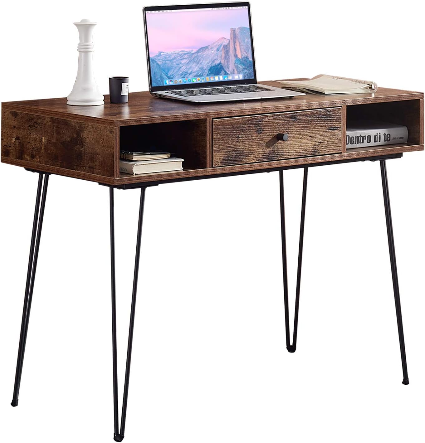 VECELO 39.3" Home Office Work Table with Drawers Computer Desk - VECELO