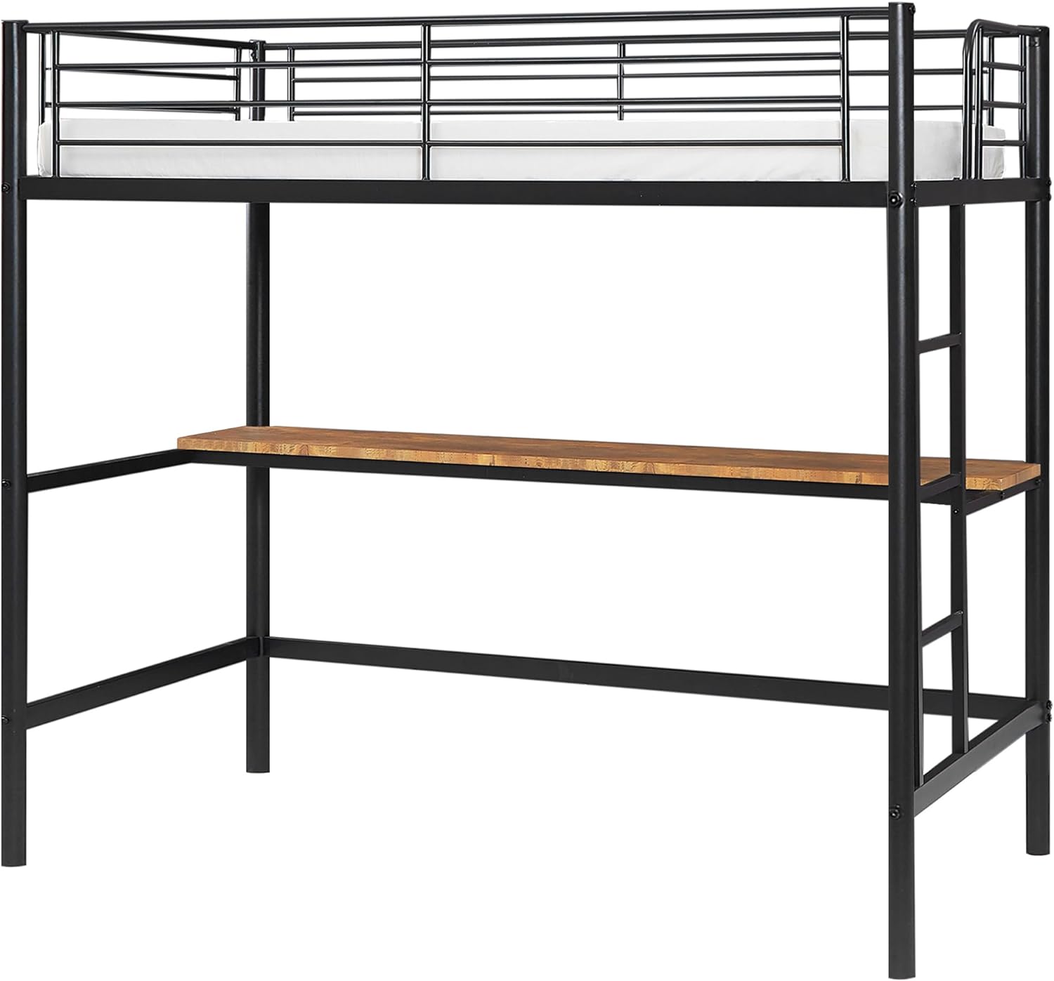 VECELO Metal Twin Size Loft Bed with Desk - VECELO