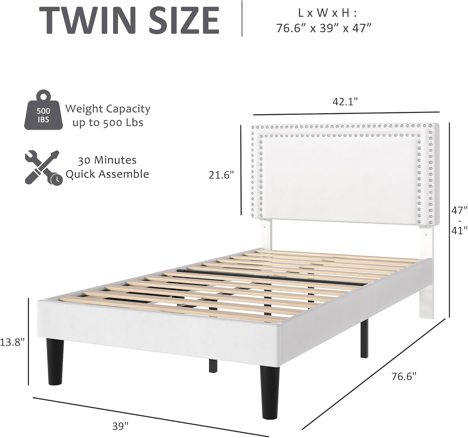 VECELO Modern Platform Bed Frame/Mattress Foundation - VECELO