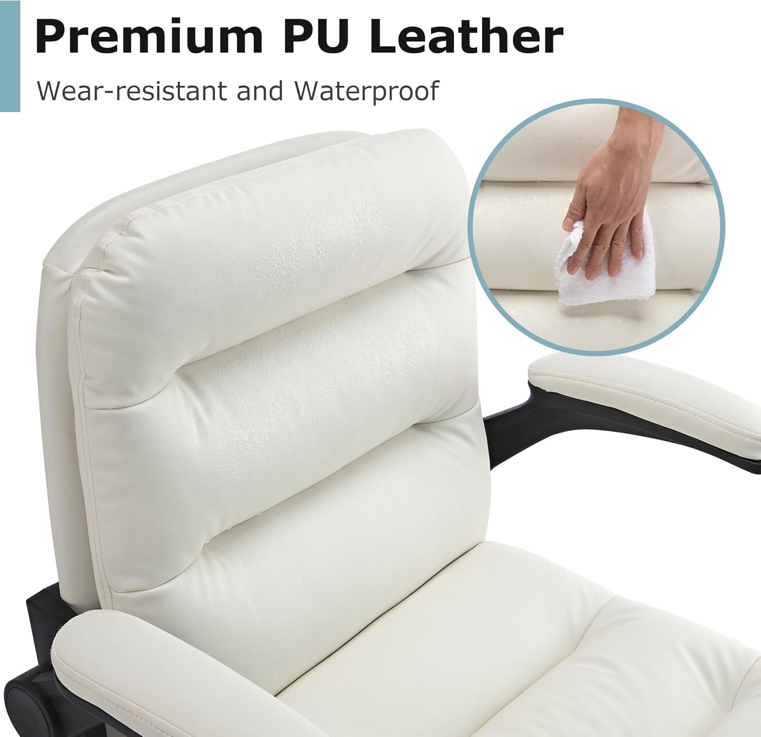 VECELO Ergonomic Swivel Office Desk Chair with Flip-up Armrest and Adjustable Height Lumbar Support - VECELO