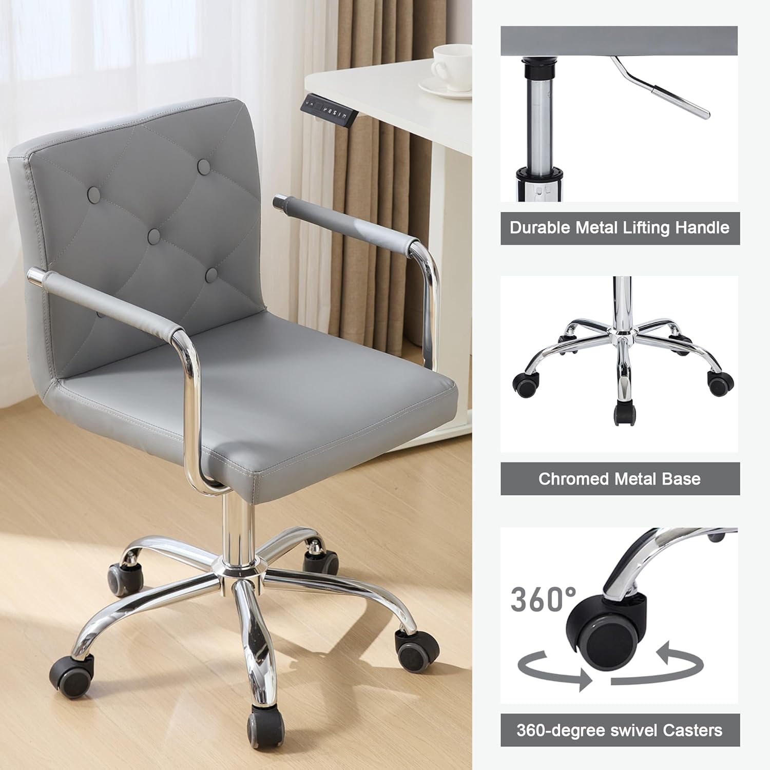 VECELO Mid-Back Home Office Desk Chair - VECELO