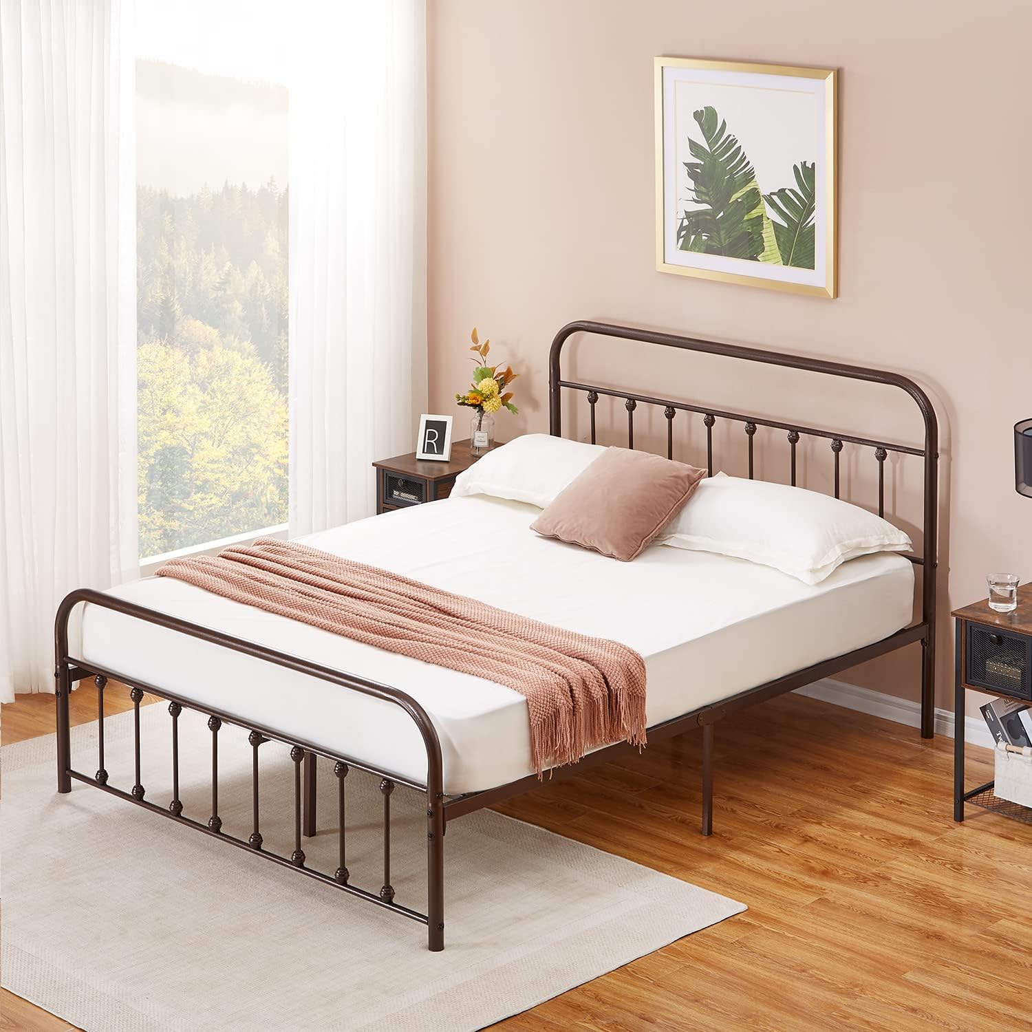 VECELO Metal Platform Bed Frame Mattress Foundation Modern&Simple Style - VECELO