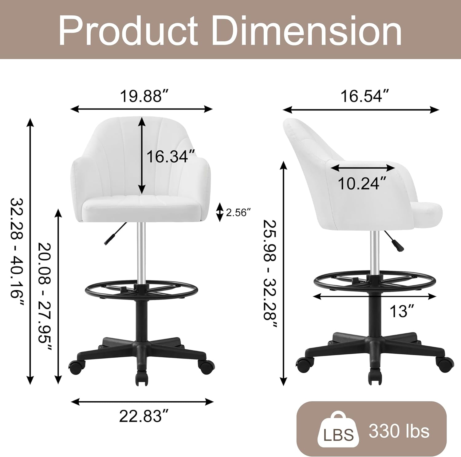 VECELO Home Office Desk Chair - VECELO