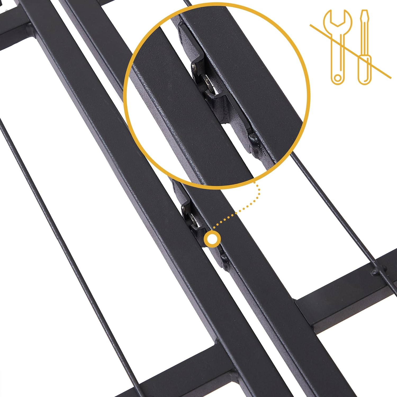 VECELO Metal Folding Bed Frame No Tools Required - VECELO
