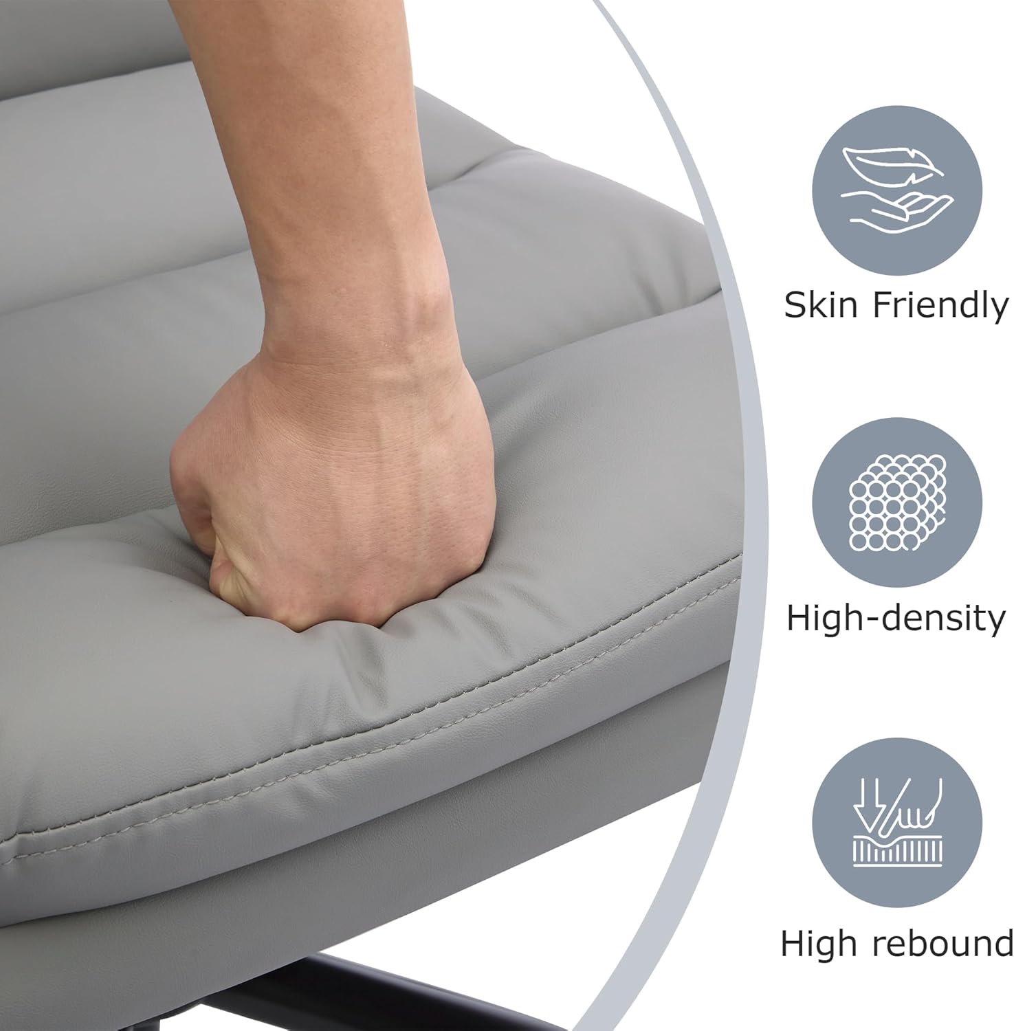 VECELO Ergonomic Swivel Office Desk Chair with Flip-up Armrest and Adjustable Height Lumbar Support - VECELO