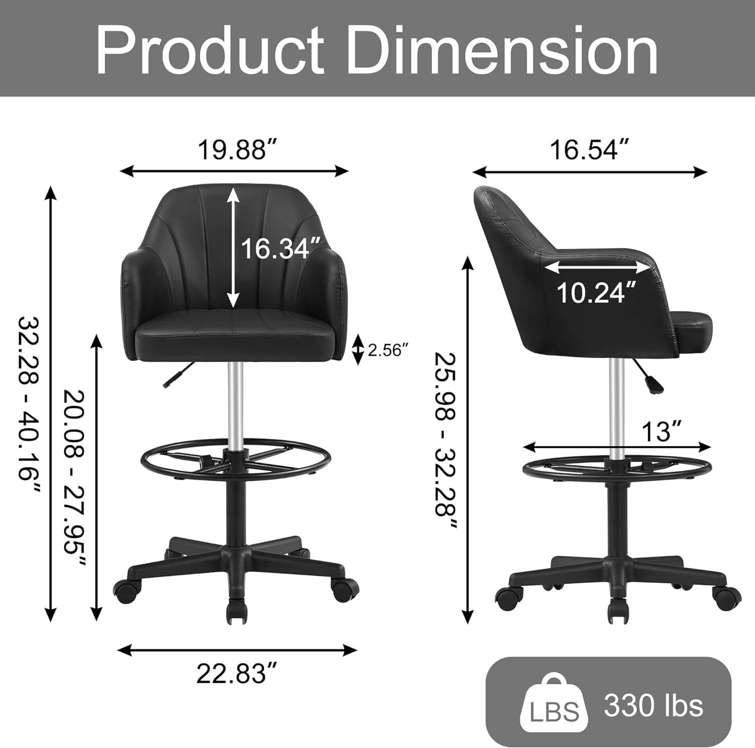 VECELO Home Office Desk Chair - VECELO