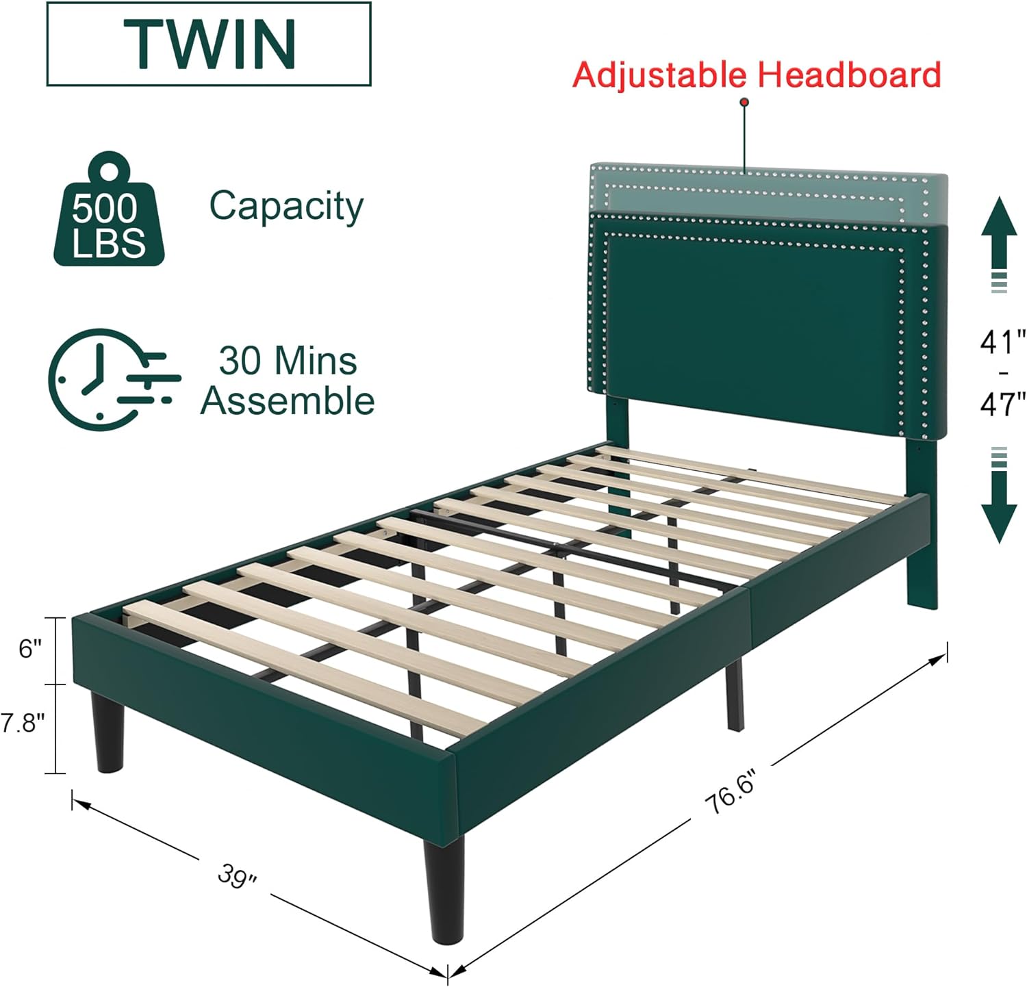VECELO Modern Platform Bed Frame/Mattress Foundation - VECELO
