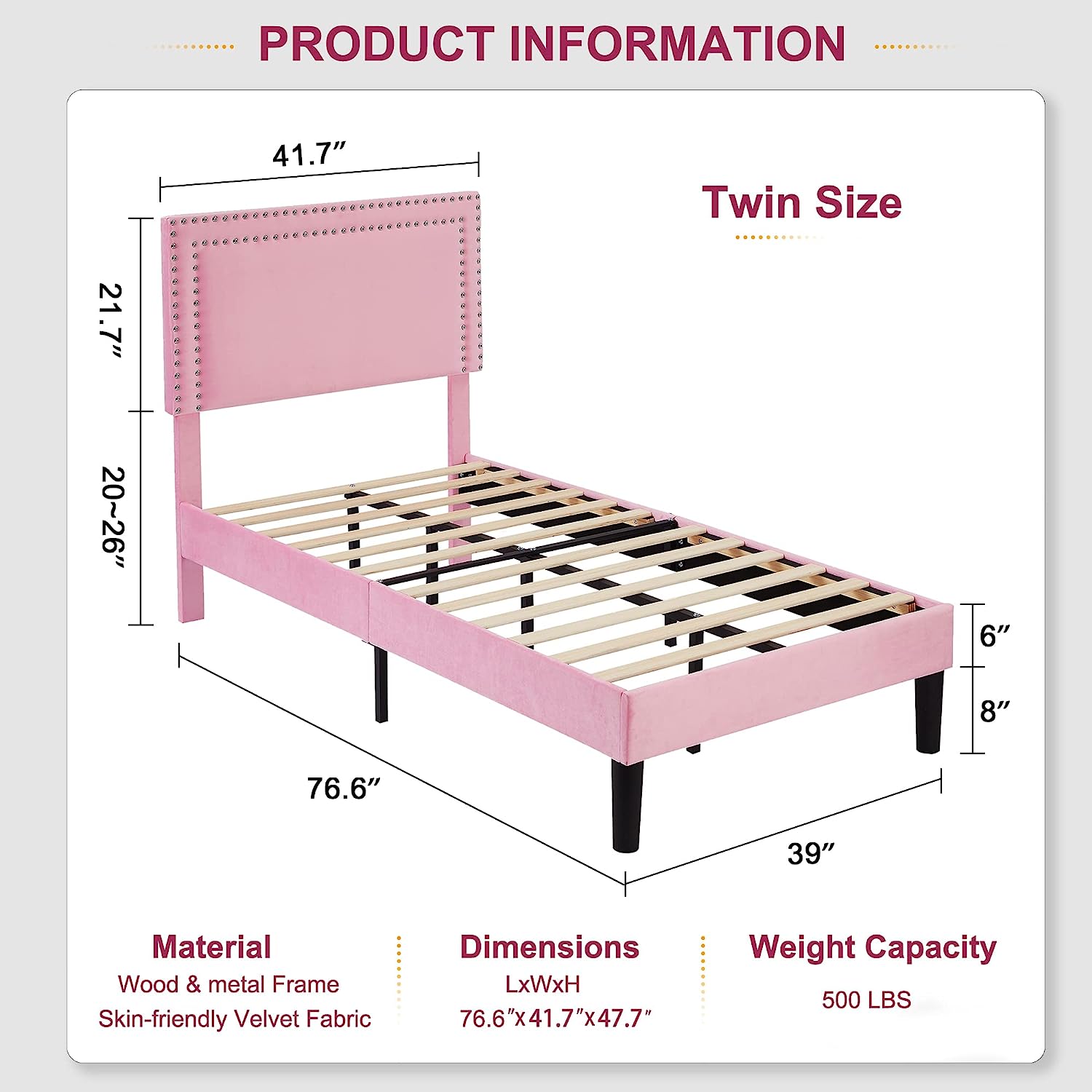 VECELO Modern Platform Bed Frame/Mattress Foundation - VECELO