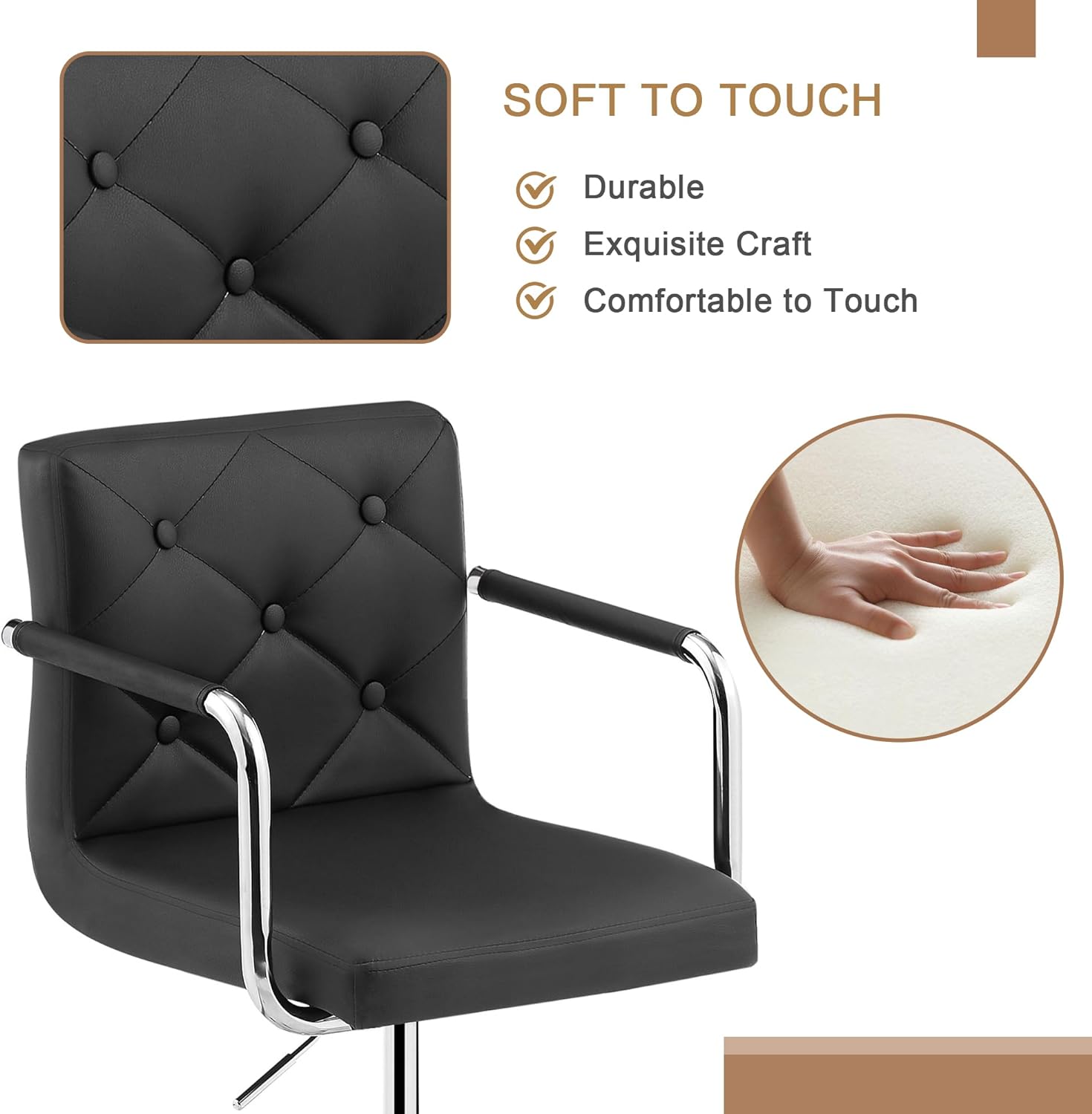VECELO Mid-Back Home Office Desk Chair - VECELO