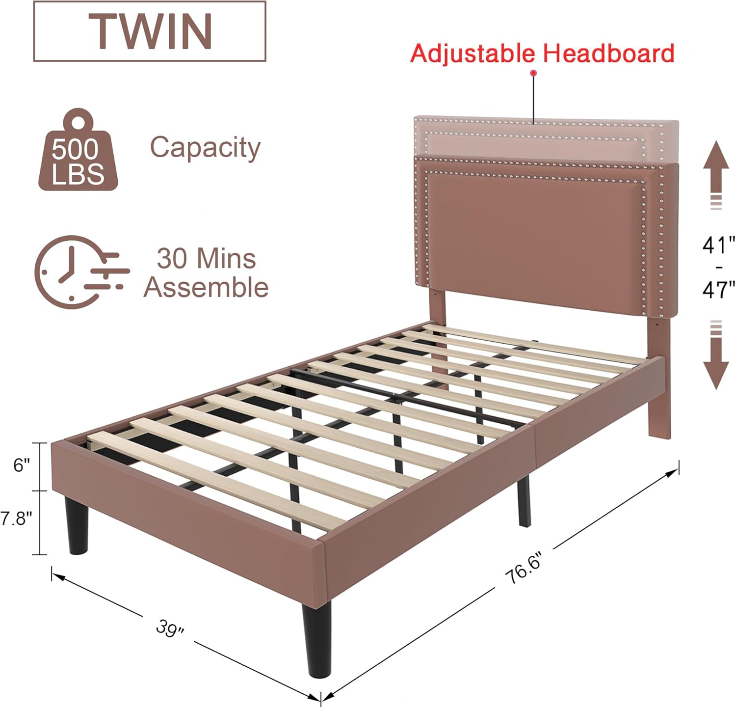 VECELO Modern Platform Bed Frame/Mattress Foundation - VECELO