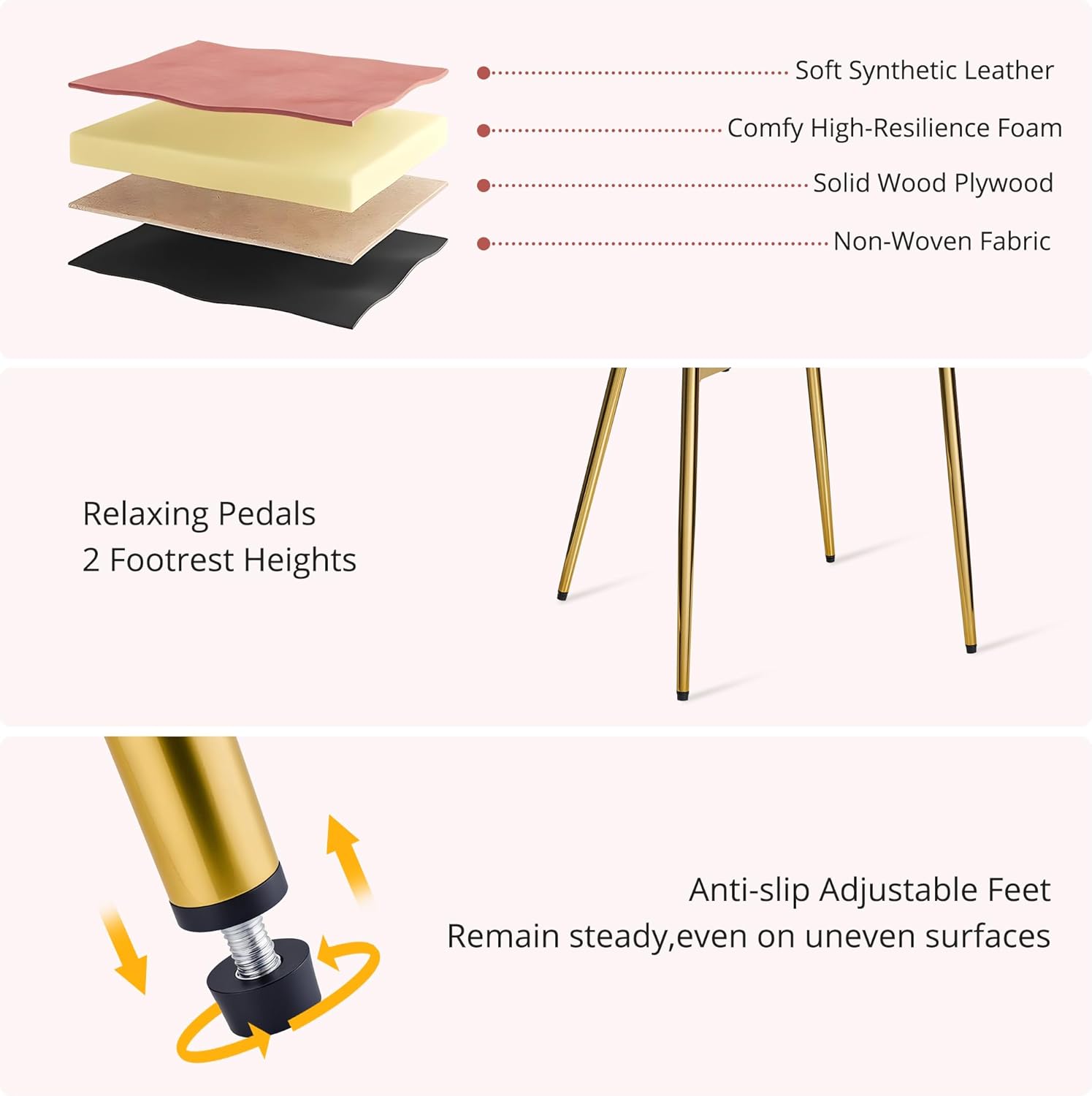 VECELO Velvet Dining Chairs Set of 2