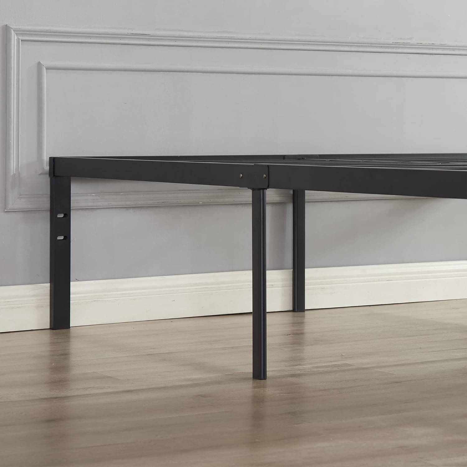 VECELO Metal Platform Bed Frame Heavy Duty Steel Slat, No Box Spring Needed - VECELO