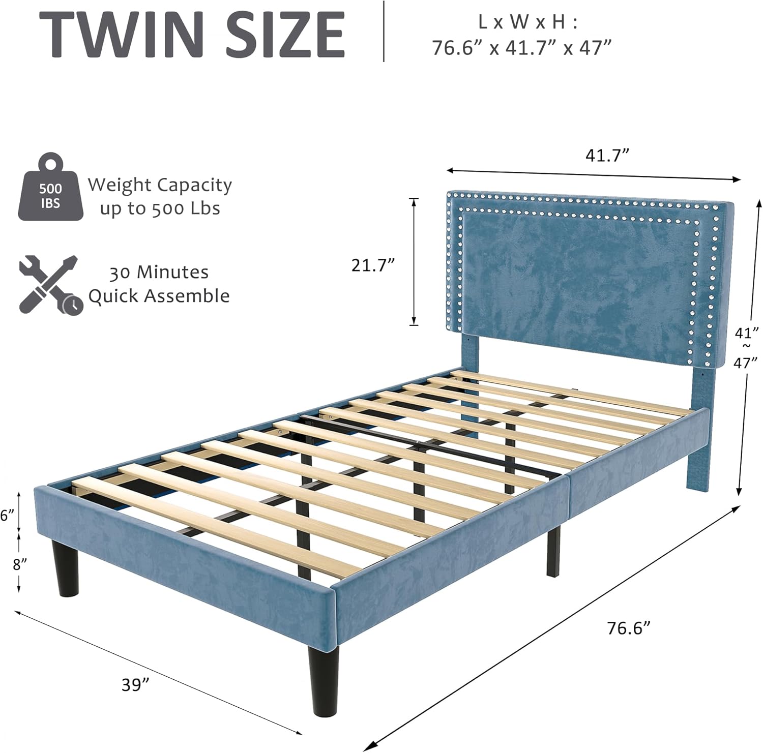 VECELO Modern Platform Bed Frame/Mattress Foundation - VECELO