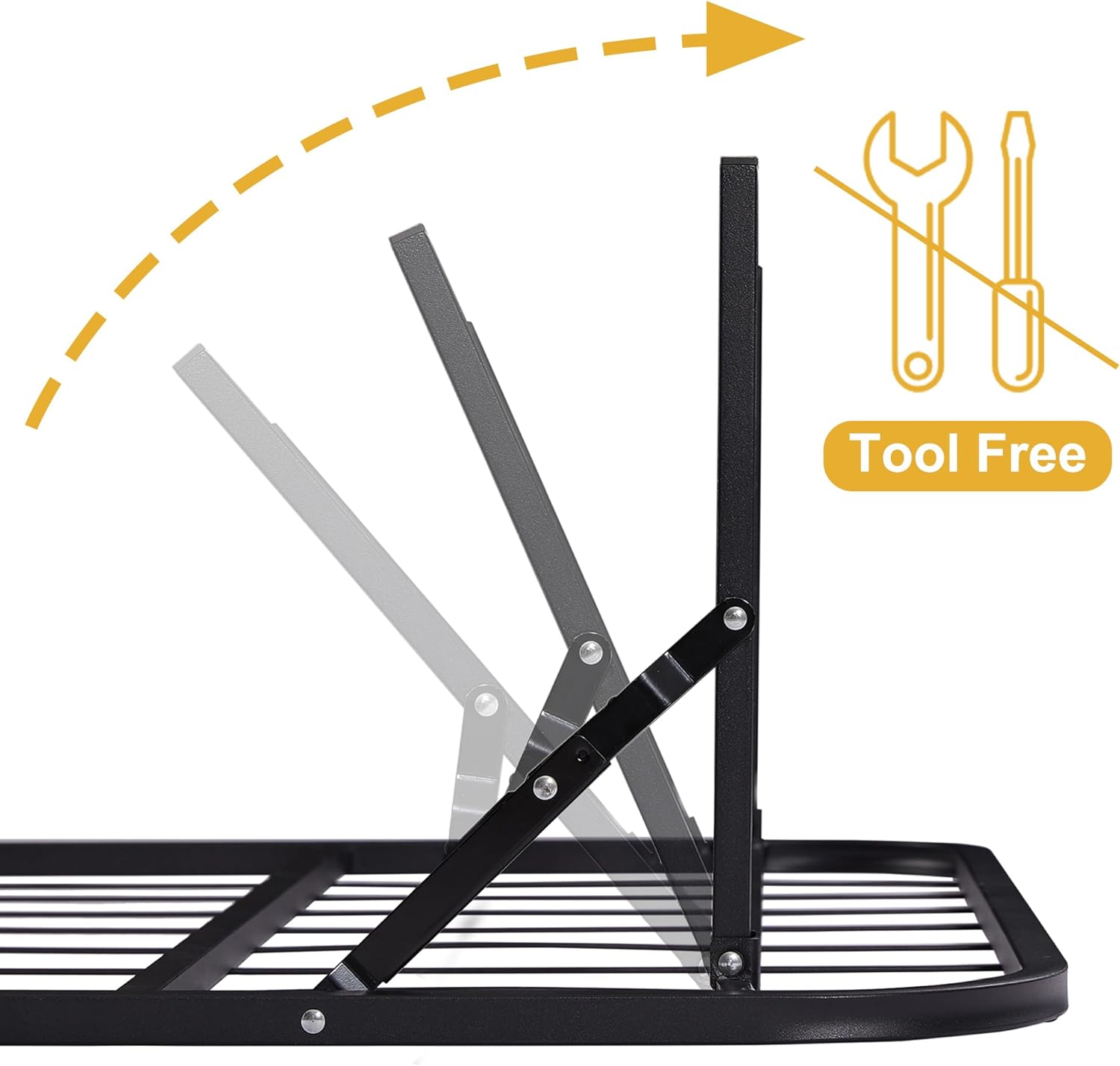 VECELO Metal Folding Bed Frame No Tools Required - VECELO