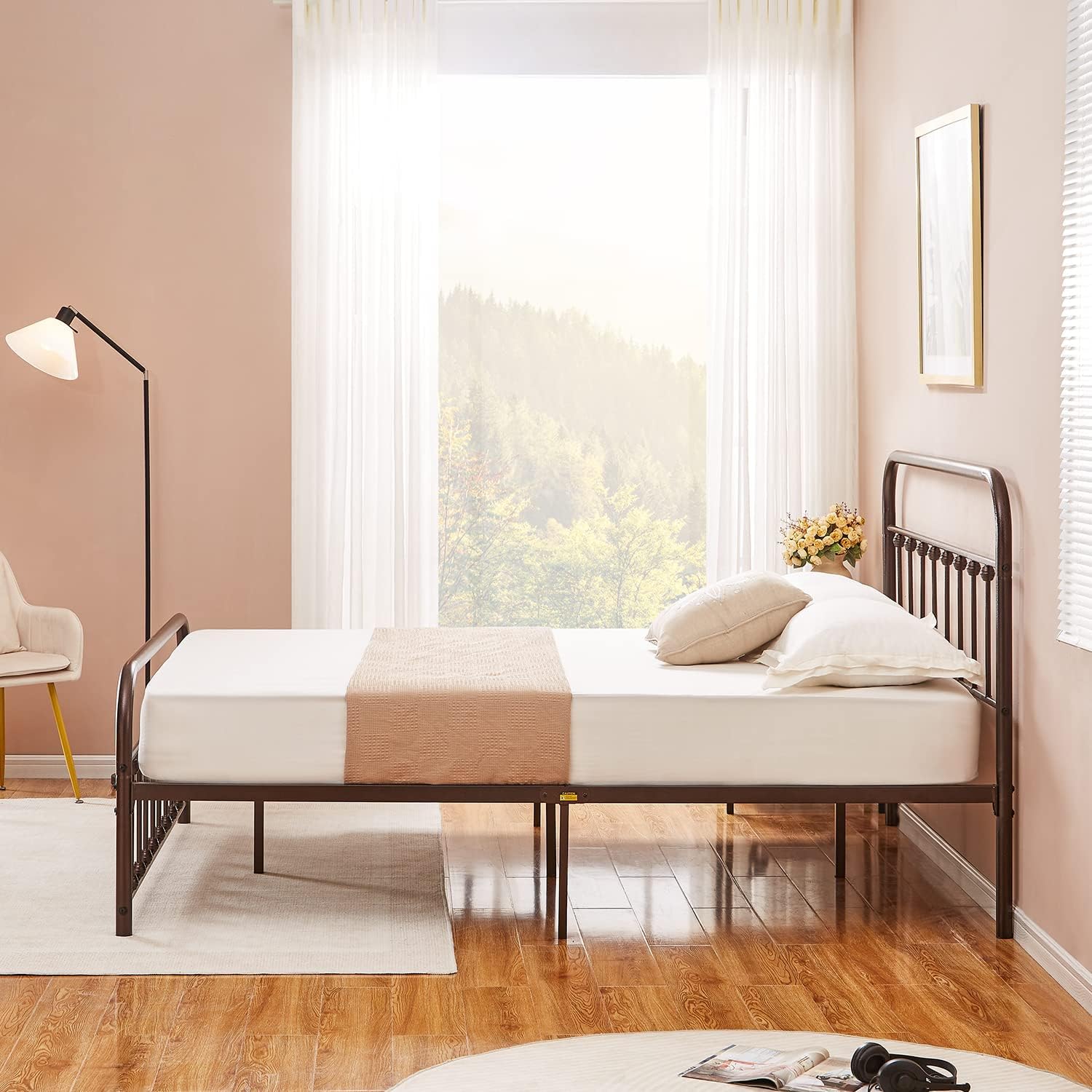 VECELO Metal Platform Bed Frame Mattress Foundation Modern&Simple Style - VECELO