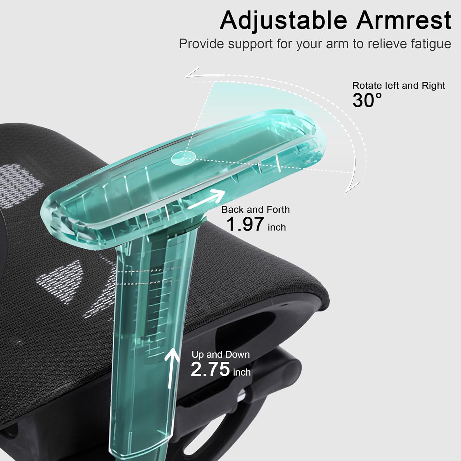 VECELO Swivel Ergonomic High Back Mesh Office Chair with Retractable Footrest - VECELO